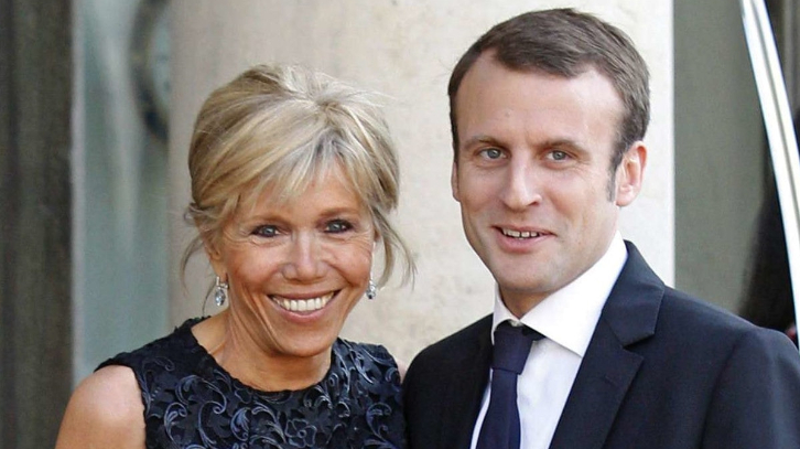 Emmanuel Macron & wife