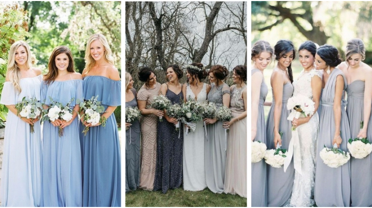 How to pull off mismatched bridal party dresses