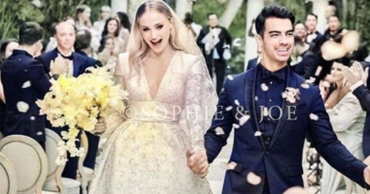 A beauty in lace: Sophie Turner is breathtaking in her custom-made Louis  Vuitton gown as she shares the first photos from her second wedding to Joe  Jonas - NZ Herald