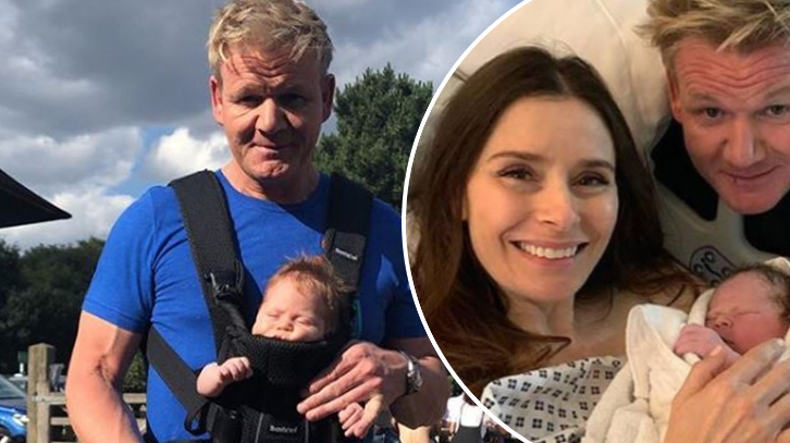 Gordon Ramsay takes daddy duties seriously during a stroll with new ...