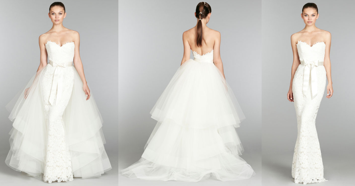 Detachable Skirt Convertible Wedding Dress